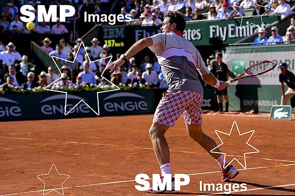 2015 French Open Tennis Mens Singles Final Wawrinka v Djokovic Jun 7th