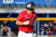 Tim Kennelly of the Perth Heat Photo: James Worsfold / SMP IMAGES / Baseball Australia | Action from the Australian Baseball League 2019/20 Round 4 clash between the Perth Heat v Geelong Korea played at Perth Harley-Davidson ballpark, Perth