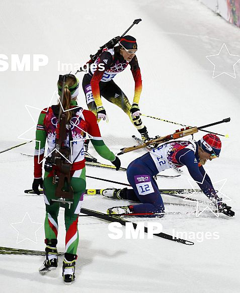 2014 Sochi Winter Olympic Womens 12.5k Mass Start Biathlon Feb 17th