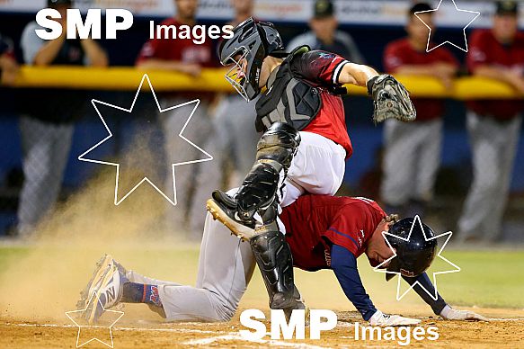 in action from the Australian Baseball League 2019/20 Round 10 game 4 clash between the Perth Heat v Melbourne Aces played at Perth Harley-Davidson ballpark, Perth Photo: James Worsfold / SMP IMAGES / Baseball Australia |