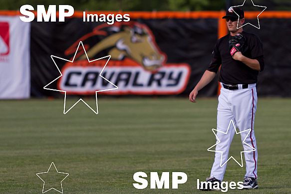 Canberra Cavalry Player Warms-up