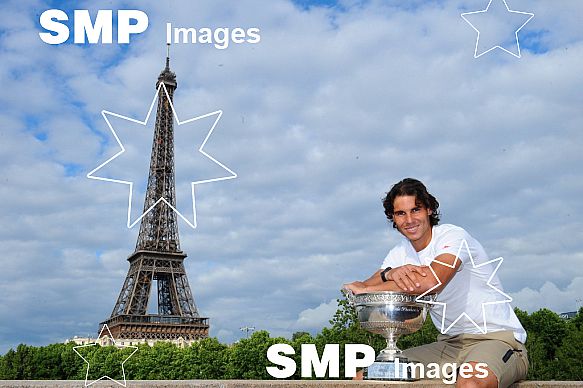 2012 Rafael Nadal with Trophy in Paris French Open Jun 11th
