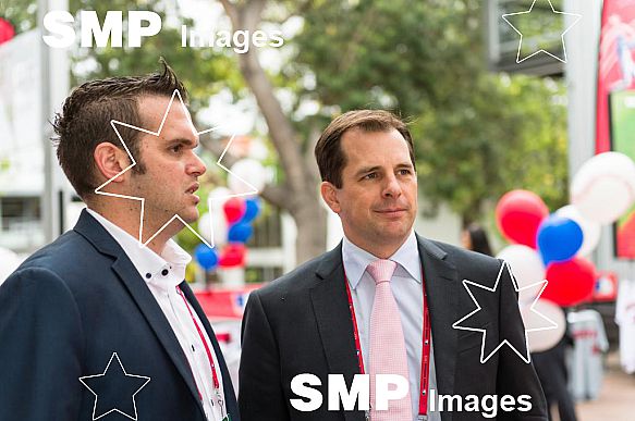 Major League Baseball Opening Week Watch Party, Rocks Brewing Company, Sydney, 9 April 2015. (Andy Cheung/SMP Images 2015)