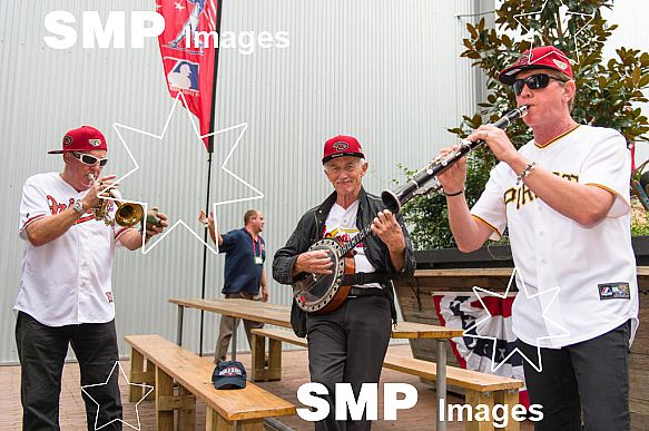 Major League Baseball Opening Week Watch Party, Rocks Brewing Company, Sydney, 9 April 2015. (Andy Cheung/SMP Images 2015)
