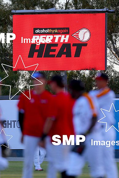 pre game entrances and anthem PHOTO: James Worsfold / SMP IMAGES / Baseball Australia | Action from the Australian Baseball League 2019/20 Round 2 clash between the Perth Heat v Canberra Cavalry played at Perth Harley-Davidson ballpark, Perth, Wester
