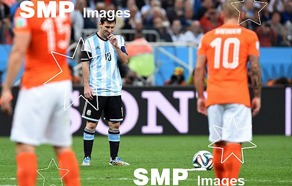 2014 FIFA World Cup Football Semi-Final Argentina v Netherlands Jul 9th