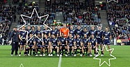 Australian coach Mick Malthouse lines up with his team