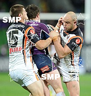 BLAKE AYSHFORD OF THE WESTS TIGERS, ANTHONY QUINN OF THE MELBOUR
