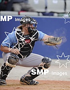  Sydney Blue Sox  Catcher Pat Maat, in action during game 1 Round 5 , Melbourne Aces verses Sydney Bluesox.