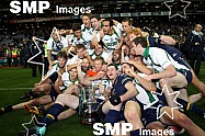 The Austalian team celebrate with the cup