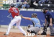 Melbourne Aces Justin Huber in action during Game 4 of Round 5 Australian Baseball League.