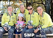 AUSTRALIAN FED CUP TEAM WITH CHILD