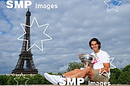 2012 Rafael Nadal with Trophy in Paris French Open Jun 11th