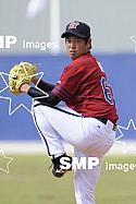 Melbourne Aces Jumpei Ono in action during Game 4 of Round 5 Australian Baseball League.