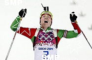 2014 Sochi Winter Olympic Womens 12.5k Mass Start Biathlon Feb 17th