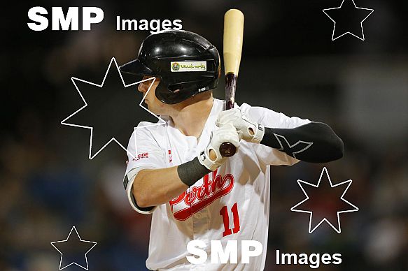Grant Witherspoon of the Perth Heat during the Australian Baseball League 2020 / 2021 Round 7 between the Perth Heat V Adelaide Giants at Empire Ballpark 25 January 2021. Photo: James Worsfold SMP Images / ABL Media. This image is for editorial use o