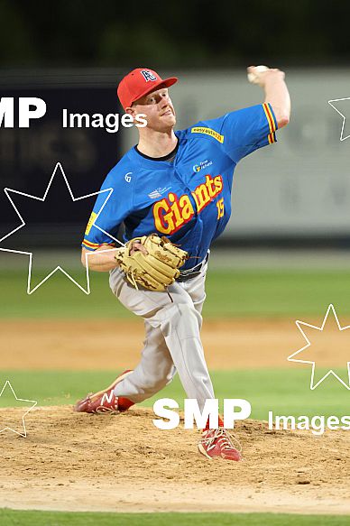Jordan Fowler of the Adelaide Giants Action from the ABL Semi Finals 2023. Played between the Perth Heat and Adelaide Giants at Empire Ballpark, Perth Photo Credit Must read - James Worsfold, SMP Images / ABL Media