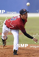 Melbourne Aces Jumpei Ono in action during Game 4 of Round 5 Australian Baseball League.